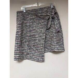 LOFT Tweed Wrap Skirt Multi Color Size Medium